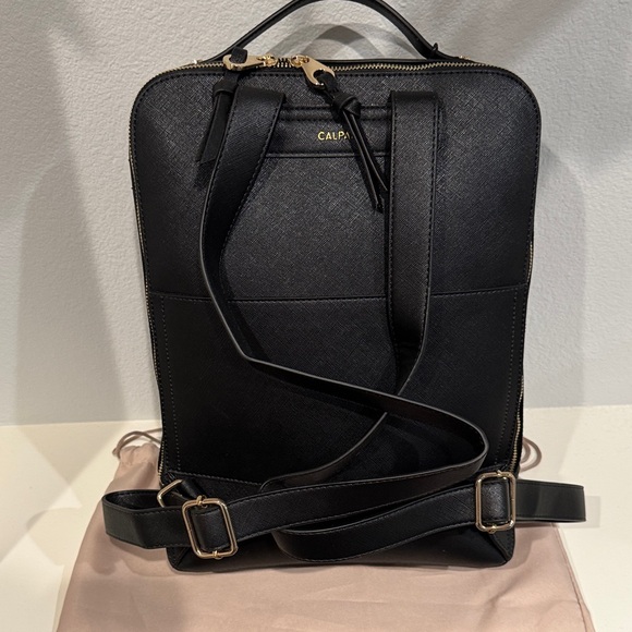 Calpak Black Backpack with Gold Zippers - Picture 5 of 6